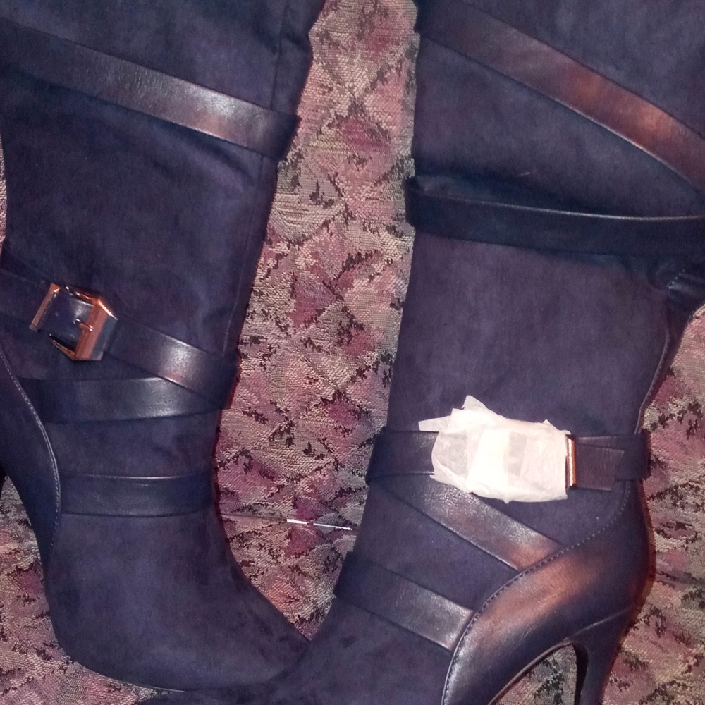 Navy blue boots